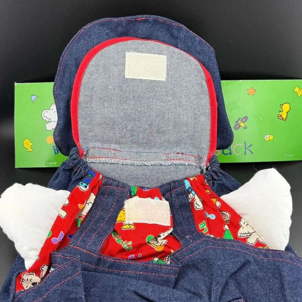 Cute Bagmax Child Kid Backpack Knapsack Denim Koala Character Hat Cover Hug Paws